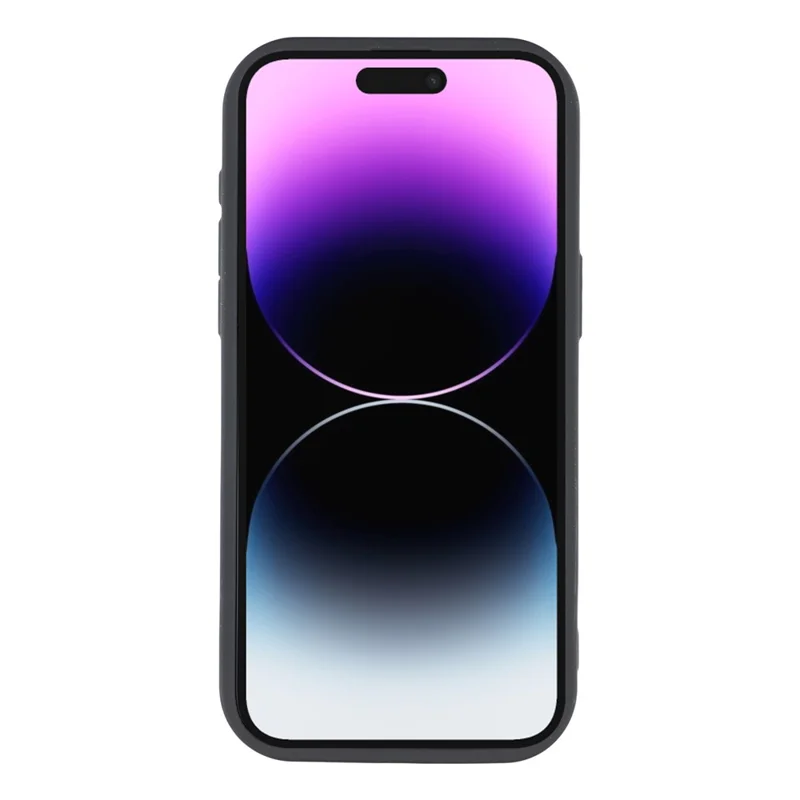 For iPhone 14 Pro Max Case Heart Pattern TPU Phone Cover with Stepped Edge - Black