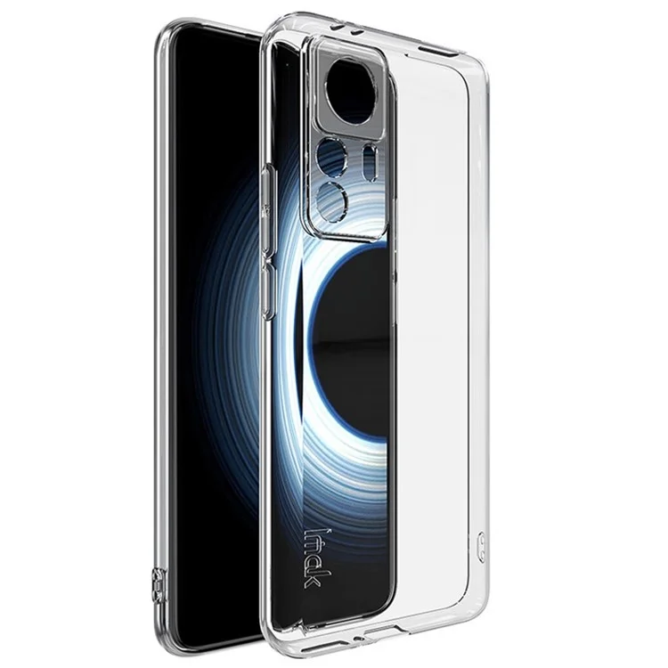 IMAK UX-5 Series для Xiaomi 12T Pro 5G Гибкий чехол из ТПУ Прозрачный противоударный чехол для мобильного телефона - Прозрачный
