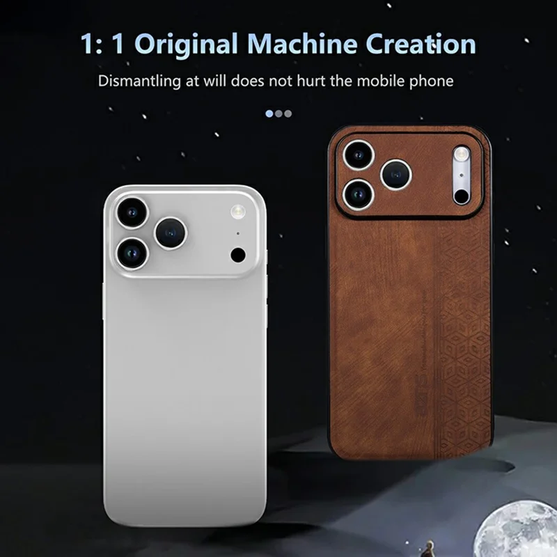 AZNS Para iPhone 17 Pro Max Funda Protectora Cubierta de Cuero PU Carcasa de Teléfono TPU - Marrón