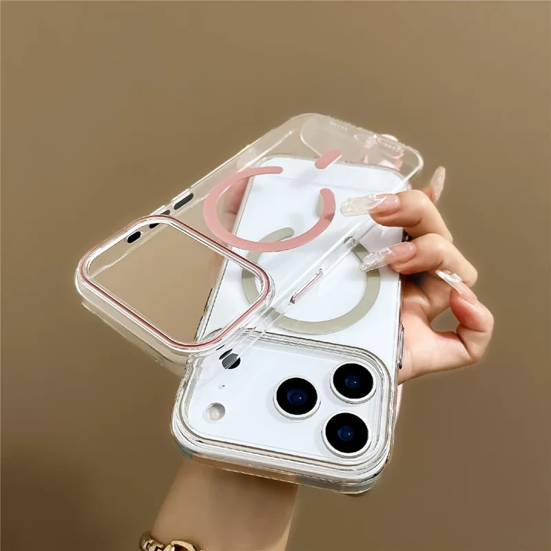 For iPhone 17 Pro Case Compatible with MagSafe Hard PC Phone Back Cover with Wrist Strap - Sapphire