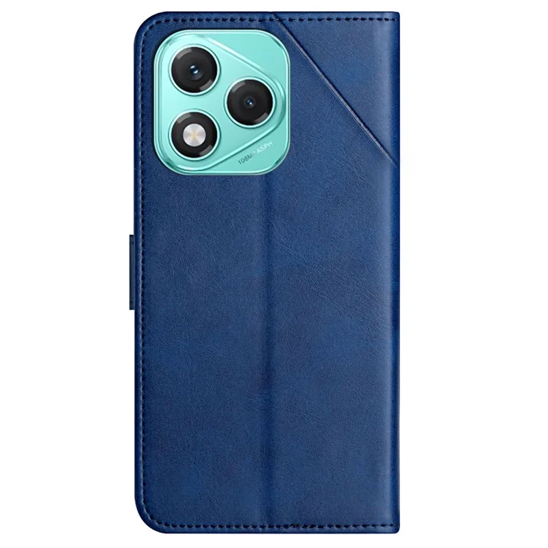 For Honor 400 Lite 5G Case Line Pattern Wallet Leather Phone Cover with Wrist Strap - Blue