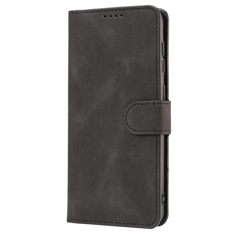 For Xiaomi 12T 5G / 12T Pro 5G / Redmi K50 Ultra 5G PU Leather + TPU Shockproof Wallet Cover Folio Flip Stand Phone Case with Strap - Black