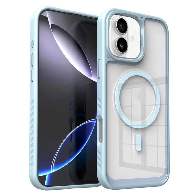 For iPhone 17 Case Compatible with MagSafe TPU + PC Shockproof Phone Back Cover - Baby Blue