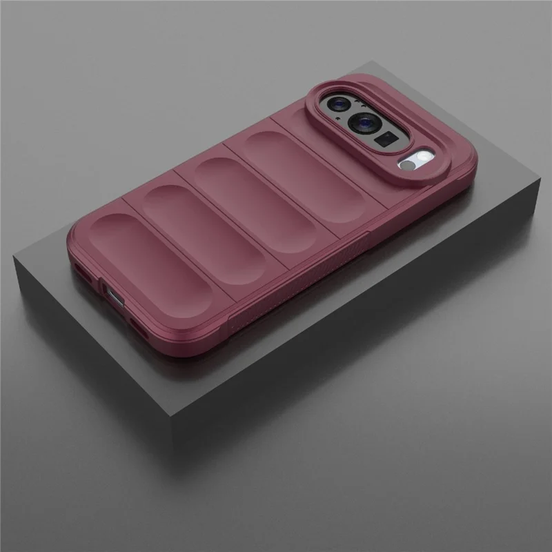 For Google Pixel 10 Pro  /  Pixel 10 Case Anti-Drop Soft TPU Rugged Phone Back Cover - Wine Red