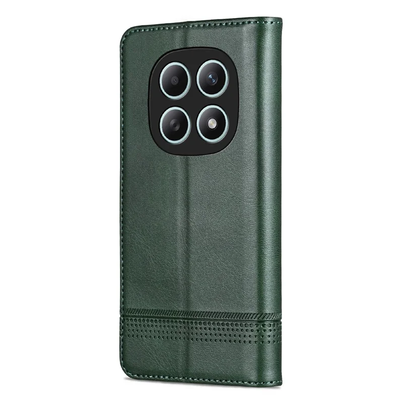 AZNS For Xiaomi Poco M8 5G / Redmi Note 15 5G (Global) Case Cowhide Texture PU Leather Wallet Phone Cover - Green