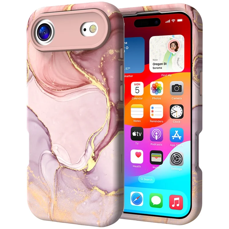 For iPhone Air Case Water Transfer Printing PC + TPU Phone Cover - P-GWL10033