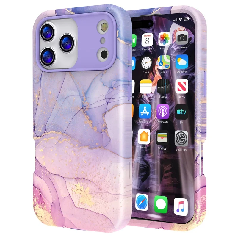 For iPhone 17 Pro Max Case Water Transfer Printing PC + TPU Telefoonhoesje - P-GWL10027