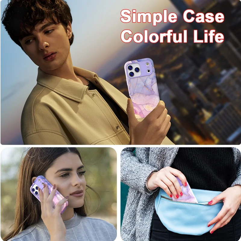 For iPhone 17 Pro Max Case Water Transfer Printing PC + TPU Telefoonhoesje - P-GWL10027