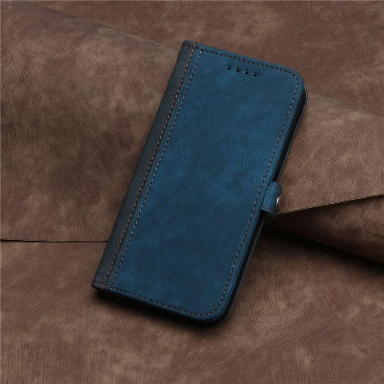 YX0020 Para Samsung Galaxy A03s (166.5 x 75.98 x 9.14 Mm) Case de Teléfono de Soporte, Cubierta de Tapa de Cuero PU Completamente Envuelta en Doble Capa Con Correa - Zafiro