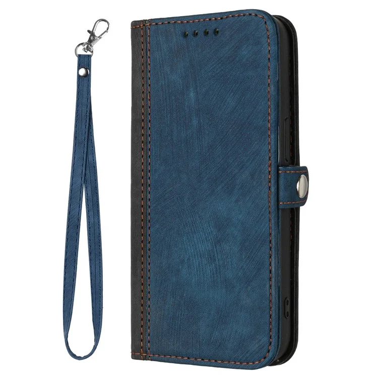 YX0020 Para Samsung Galaxy A03s (166.5 x 75.98 x 9.14 Mm) Case de Teléfono de Soporte, Cubierta de Tapa de Cuero PU Completamente Envuelta en Doble Capa Con Correa - Zafiro