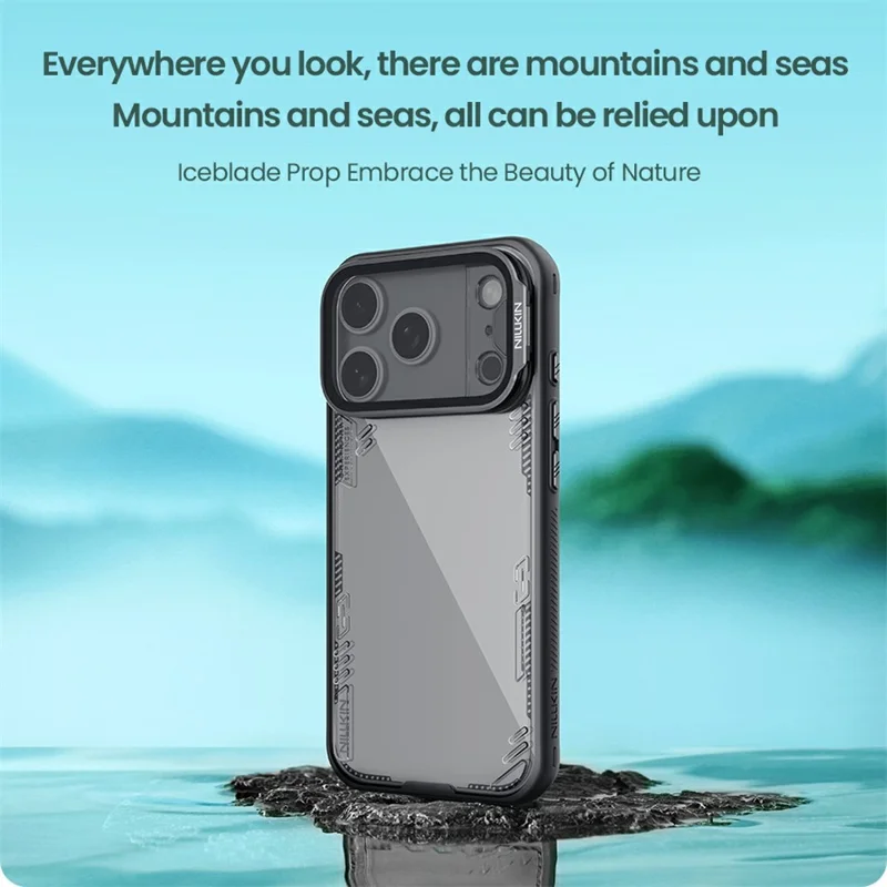 NILLKIN Iceblade CamProp For iPhone 17 Pro Case Clear Lens Lid Kickstand PC TPU Phone Cover