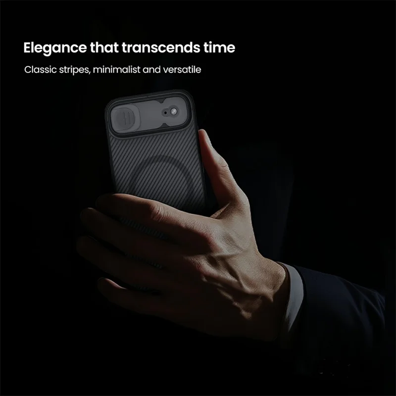 NILLKIN Camshield Pro Magnetic Series For iPhone Air Case TPU + PC Clear Black Phone Cover with Camera Slider