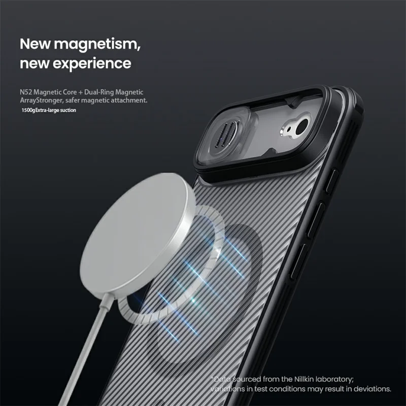 NILLKIN Camshield Pro Magnetic Series For iPhone Air Case TPU + PC Clear Black Phone Cover with Camera Slider