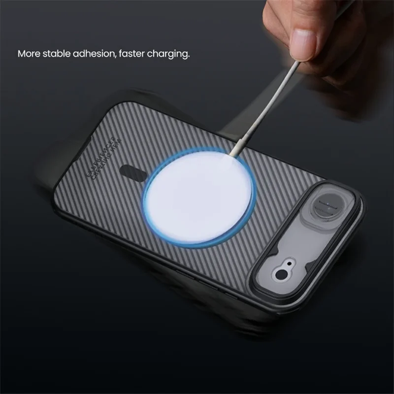 NILLKIN Camshield Pro Magnetic Series For iPhone Air Case TPU + PC Clear Black Phone Cover with Camera Slider