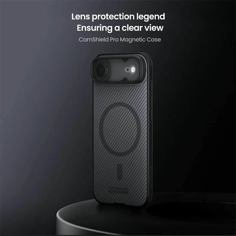 NILLKIN Camshield Pro Magnetic Series For iPhone Air Case TPU + PC Clear Black Phone Cover with Camera Slider