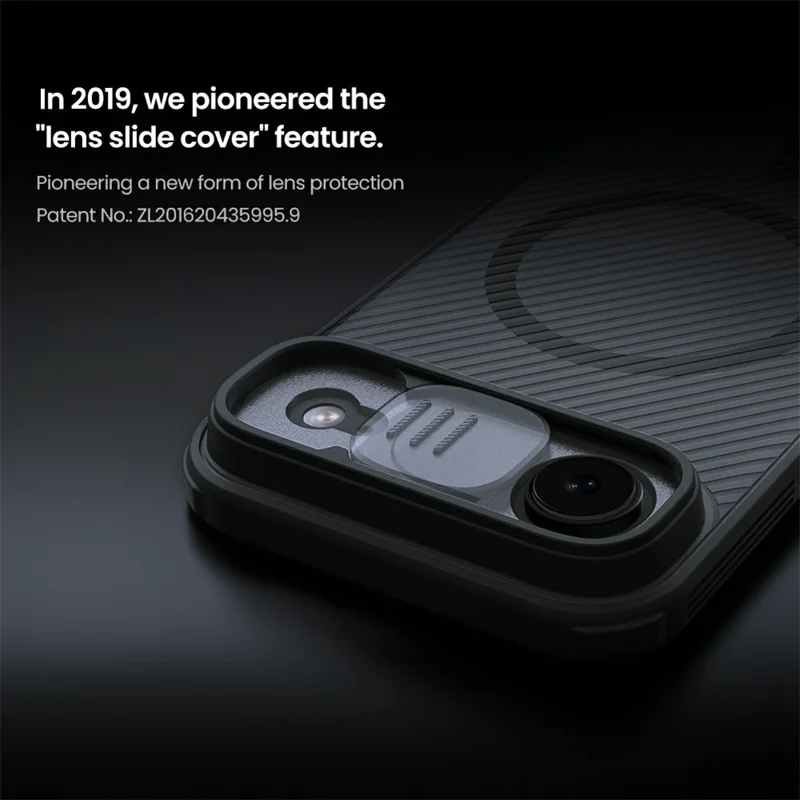 NILLKIN Camshield Pro Magnetic Series For iPhone Air Case TPU + PC Clear Black Phone Cover with Camera Slider