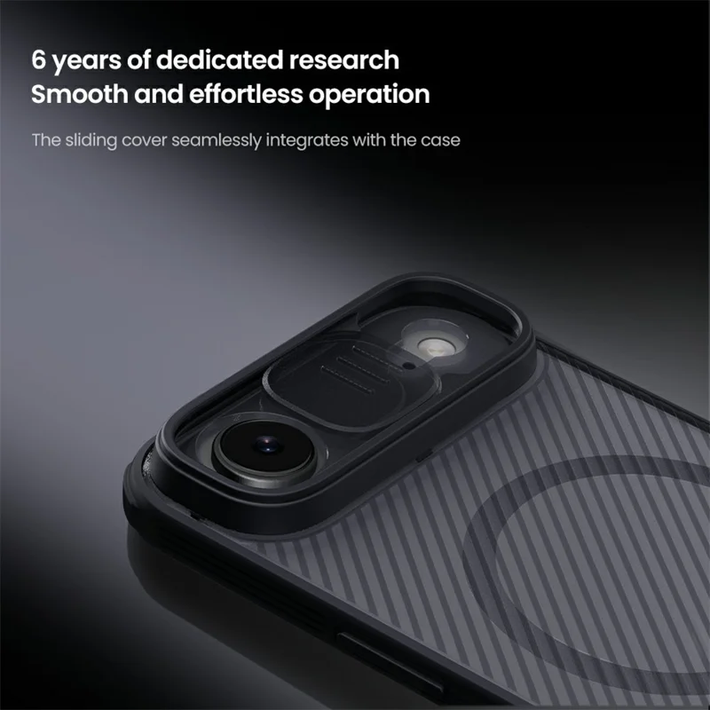NILLKIN Camshield Pro Magnetic Series For iPhone Air Case TPU + PC Clear Black Phone Cover with Camera Slider