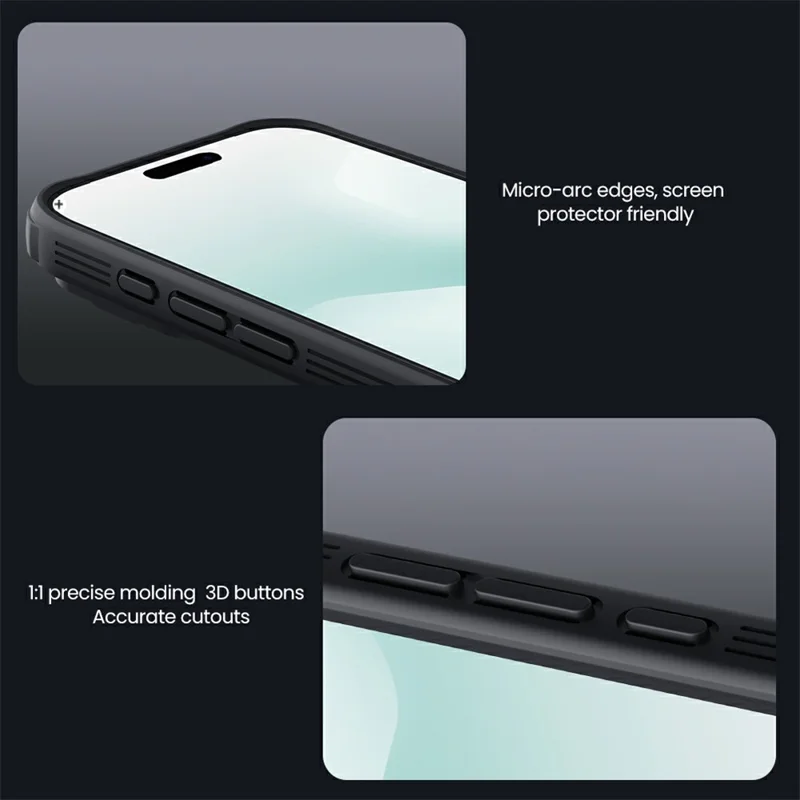 NILLKIN Camshield Pro Magnetic Series For iPhone 17 Pro Max Case TPU + PC Clear Black Phone Cover with Camera Slider