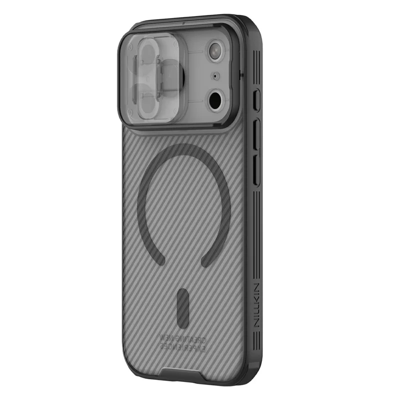 NILLKIN Camshield Pro Magnetic Series For iPhone 17 Pro Max Case TPU + PC Clear Black Phone Cover with Camera Slider