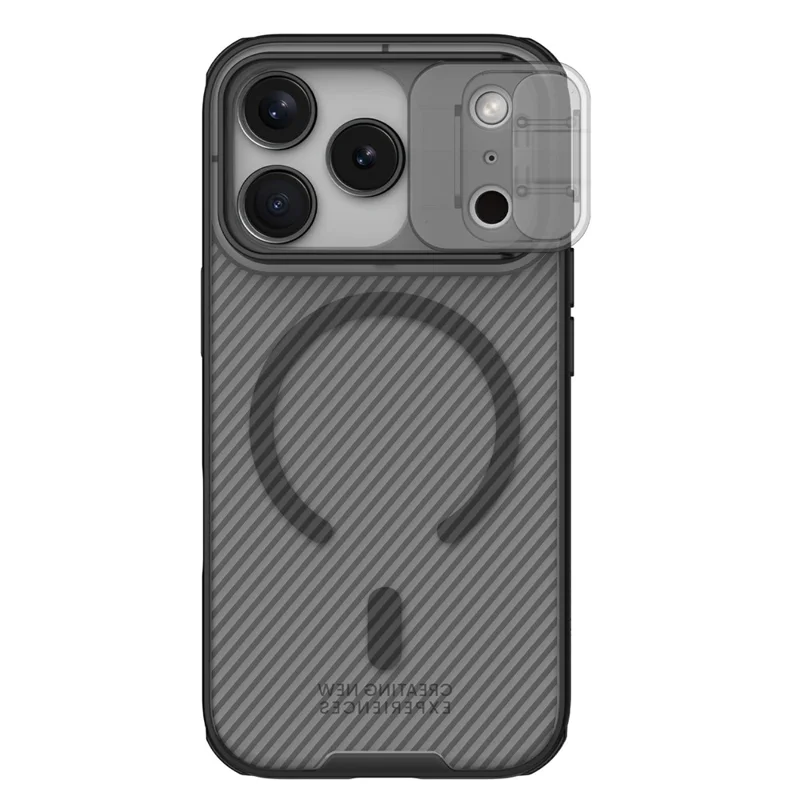 NILLKIN Camshield Pro Magnetic Series For iPhone 17 Pro Max Case TPU + PC Clear Black Phone Cover with Camera Slider