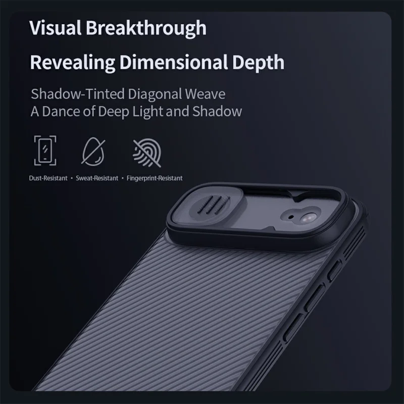 NILLKIN Camshield Pro Series For iPhone Air Case TPU + PC Clear Black Phone Cover with Camera Slider