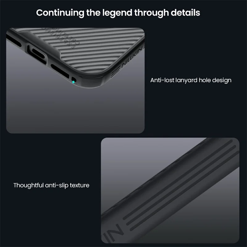 NILLKIN Camshield Pro Series For iPhone 17 Pro Case TPU + PC Clear Black Phone Cover with Camera Slider