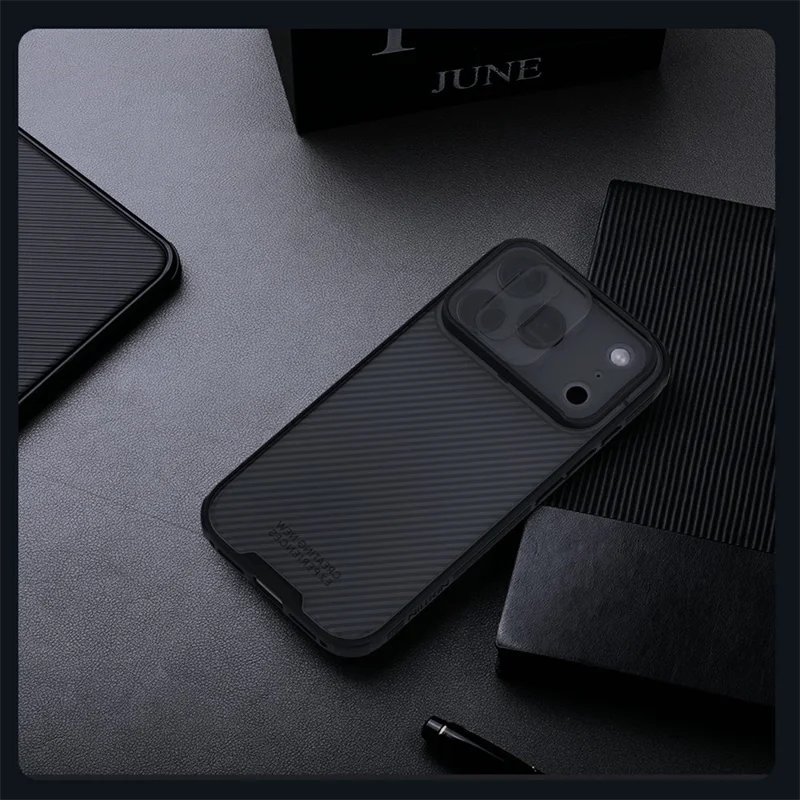 NILLKIN Camshield Pro Series For iPhone 17 Pro Case TPU + PC Clear Black Phone Cover with Camera Slider