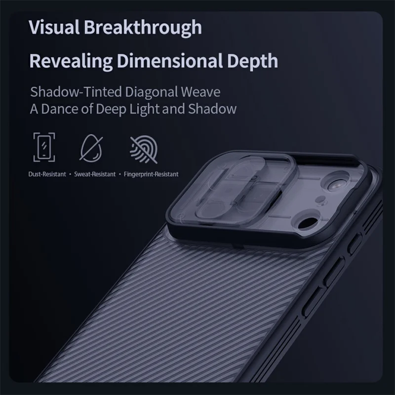 NILLKIN Camshield Pro Series For iPhone 17 Pro Case TPU + PC Clear Black Phone Cover with Camera Slider