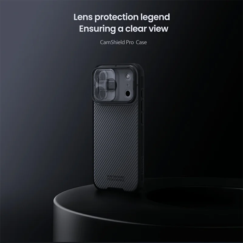 NILLKIN Camshield Pro Series For iPhone 17 Pro Case TPU + PC Clear Black Phone Cover with Camera Slider