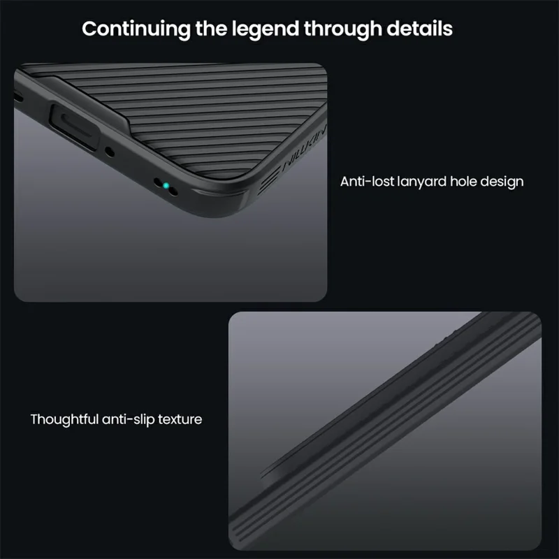 NILLKIN seria Camshield Pro dla obudowy Xiaomi Redmi Note 15 Pro 5G, pokrywa telefonu PC + TPU z przesuwaną osłoną aparatu