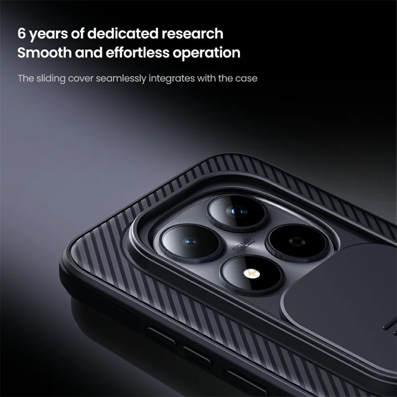 NILLKIN seria Camshield Pro dla obudowy Xiaomi Redmi Note 15 Pro 5G, pokrywa telefonu PC + TPU z przesuwaną osłoną aparatu