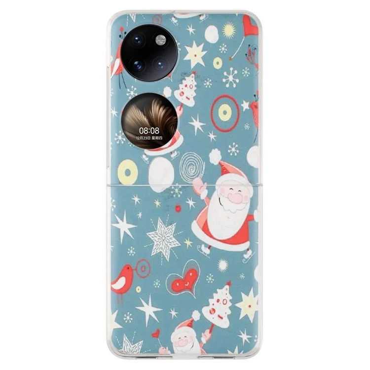 Für Huawei P50 -taschenmuster Druckphase Harthülle Hard PC Impact Resistant Defender Protective Deckung - Weihnachten / Liebe