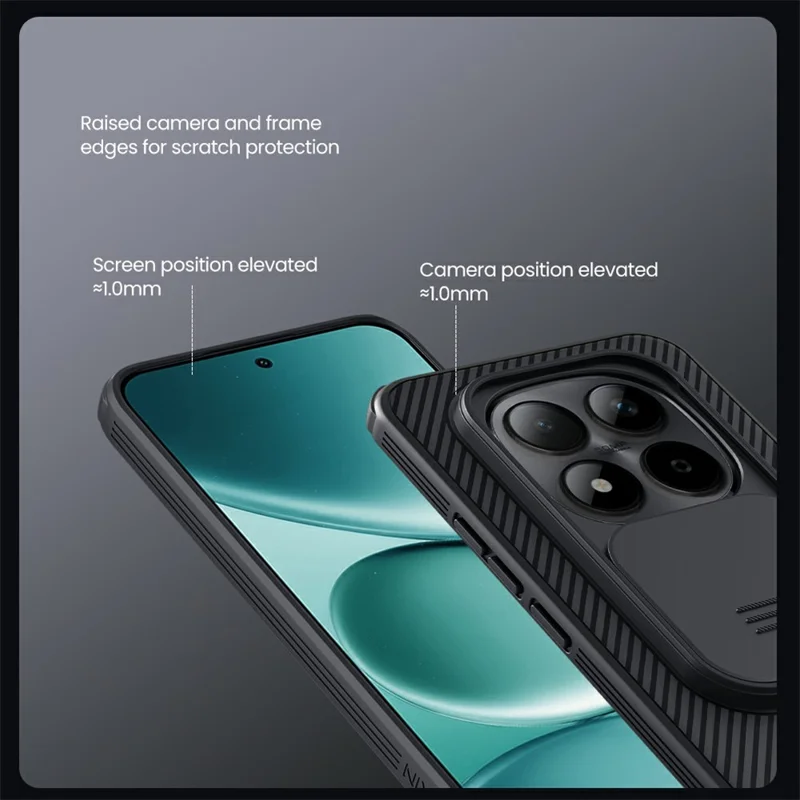 NILLKIN Camshield Pro-serie voor Xiaomi Redmi Note 15 Pro+ 5G hoesje PC + TPU Schuifbare camerabehuizing telefoonhoes