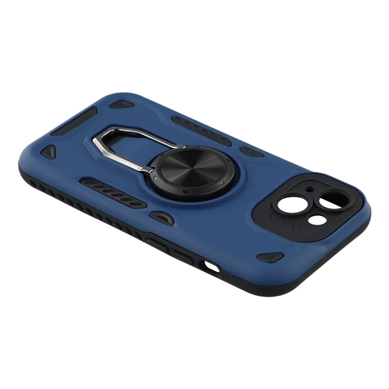 Funda para iPhone 14 / 13 con soporte Funda protectora de TPU + PC para la parte posterior del teléfono - Azul marino