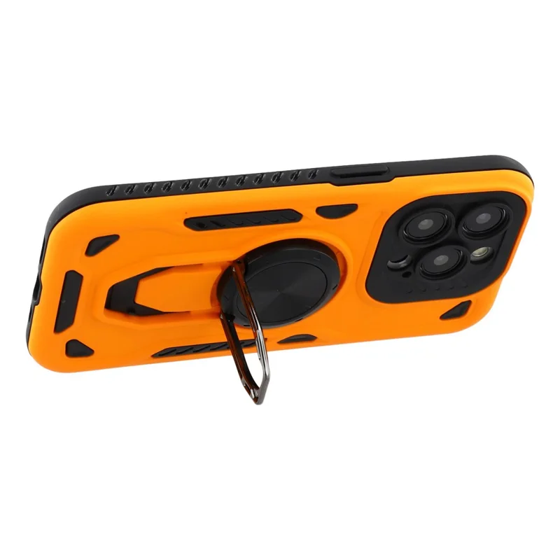 Capa para iPhone 13 Pro Max com Suporte Resistente a Choques Capa Traseira de Telefone TPU + PC - Laranja