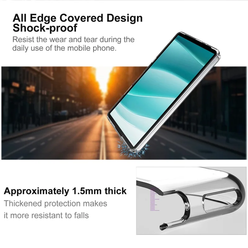IMAK UX-10 Series For Sony Xperia 10 VII Clear Phone Case Soft TPU Mobile Back Cover