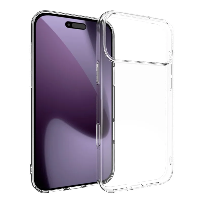 Bulk Purchasing 100PCS For iPhone 17 Pro Max Case Watermark Free Clear TPU Phone Cover with Lanyard Hole