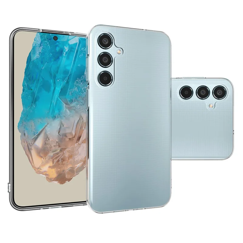 Bulk Purchasing 100PCS For Samsung Galaxy M35 5G Case Watermark Free Clear TPU Phone Cover with Lanyard Hole