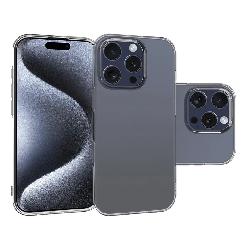 Массовая покупка 100 шт. Чехол для iPhone 16 Pro, водонепроницаемый, прозрачный ТПУ, с отверстием для шнурка