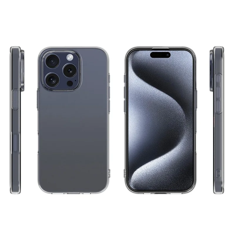 Массовая покупка 100 шт. Чехол для iPhone 16 Pro, водонепроницаемый, прозрачный ТПУ, с отверстием для шнурка
