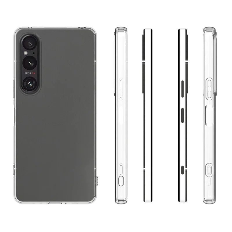 Bulk Purchasing 100PCS For Sony Xperia 1 VI Case Watermark Free Clear TPU Phone Cover with Lanyard Hole