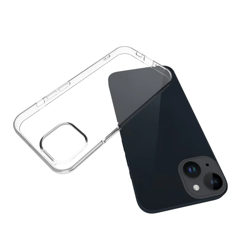 Bulk Purchasing 100PCS For iPhone 15 Case Watermark Free Clear TPU Phone Cover with Lanyard Hole