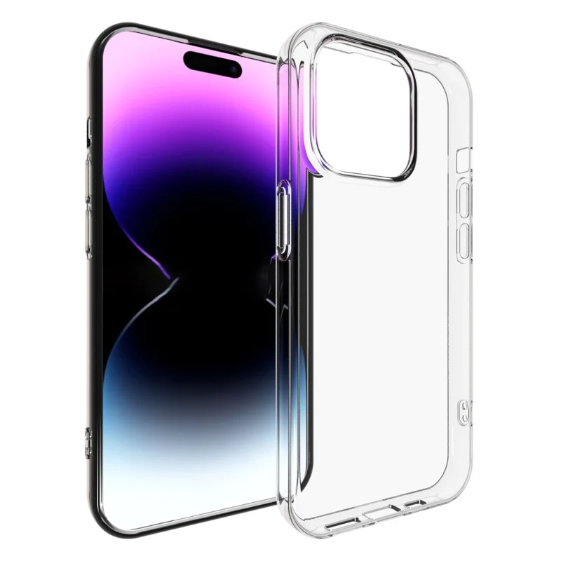 Bulk Purchasing 100PCS For iPhone 15 Pro Max Case Watermark Free Clear TPU Phone Cover with Lanyard Hole