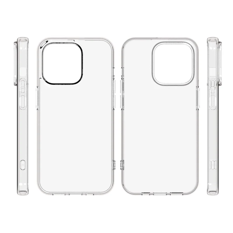 Bulk Purchasing 100PCS For iPhone 15 Pro Max Case Watermark Free Clear TPU Phone Cover with Lanyard Hole