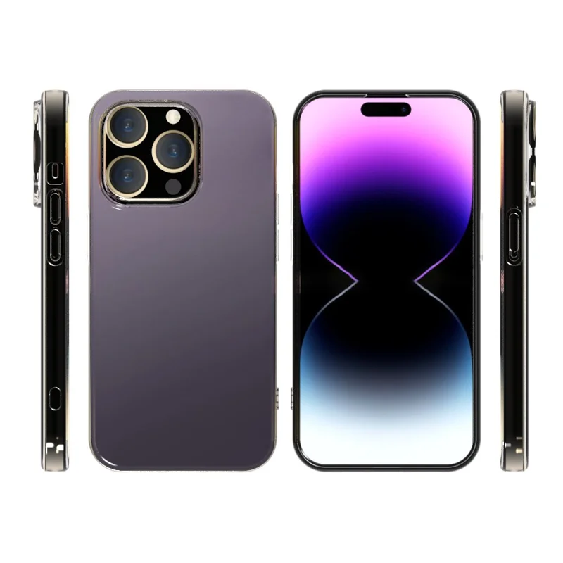 Bulk Purchasing 100PCS For iPhone 15 Pro Max Case Watermark Free Clear TPU Phone Cover with Lanyard Hole