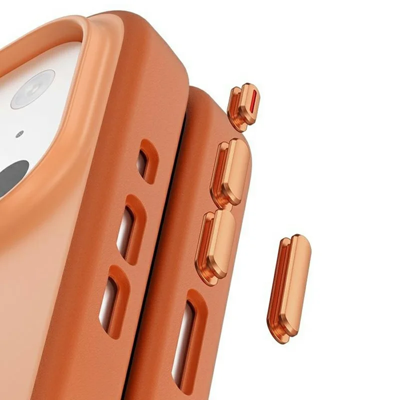 For iPhone 17 Pro Case Compatible with MagSafe Shockproof TPU PC Phone Back Cover - Orange