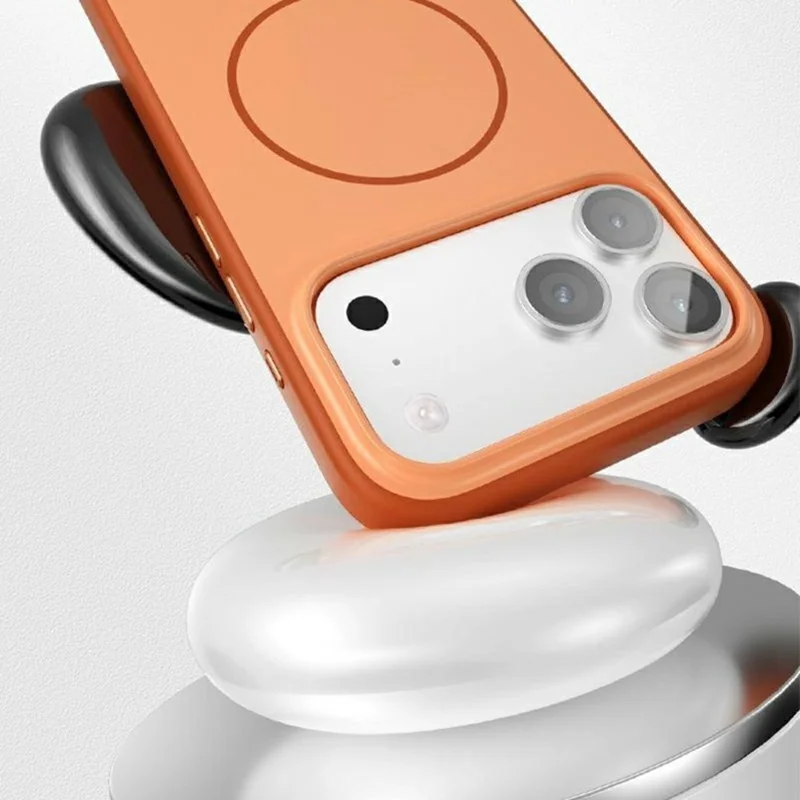 For iPhone 17 Pro Case Compatible with MagSafe Shockproof TPU PC Phone Back Cover - Orange
