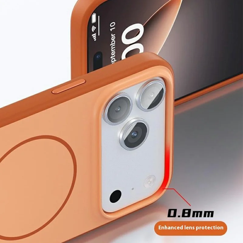 For iPhone 17 Pro Case Compatible with MagSafe Shockproof TPU PC Phone Back Cover - Orange