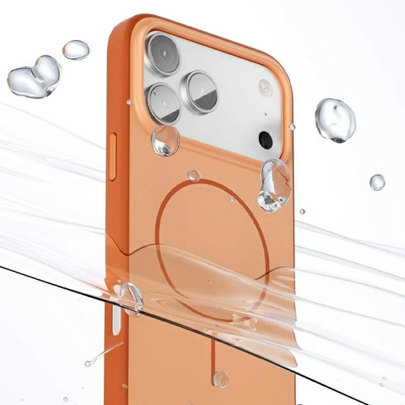For iPhone 17 Pro Case Compatible with MagSafe Shockproof TPU PC Phone Back Cover - Orange