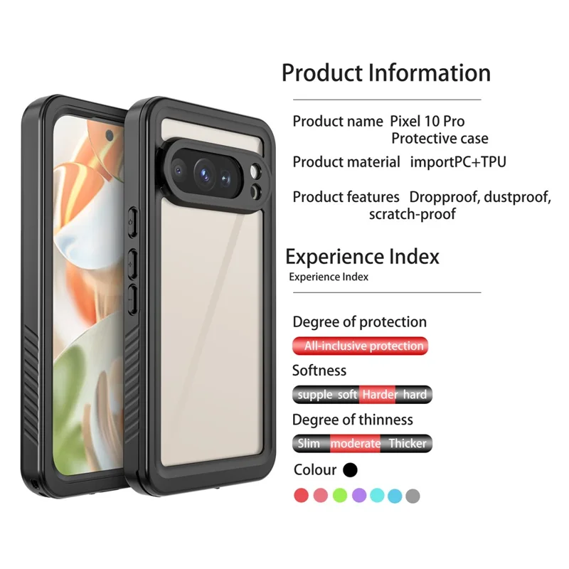 REDPEPPER FS Series For Google Pixel 10 Pro Waterproof Case IP68 Shockproof Phone Cover